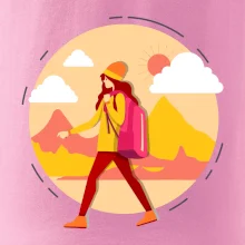 Farebný párový motív na hory