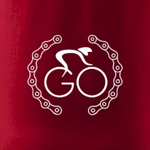 Logo cyklistu a reťaz