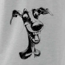 Čiernobiela karikatúra chrt