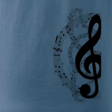 Husľový kľúč a noty