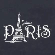 Paris nápis Eiffelovka rovný