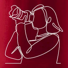 Fotografka stojaca jedným ťahom Fotografka stojaca jedným ťahom