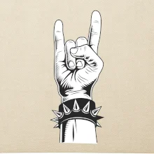 Rock ruka s náramkom