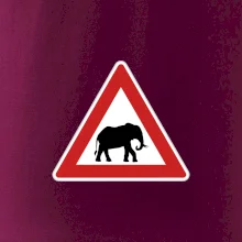 Dopravná značka - Pozor slon