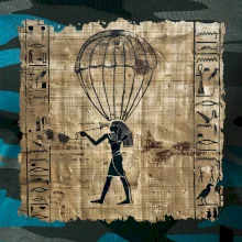 Egyptské hieroglyfy parašutista