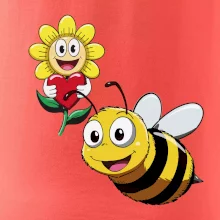 Parové tričko - Včela a kvetina