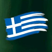 Grécko vlajka - štetkou
