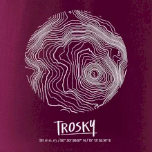 Trosky - vrstevnice v kruhu