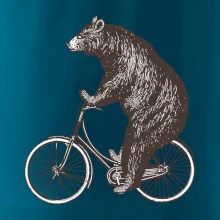 Medveď na bicykli