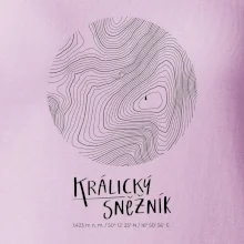 Králický Sněžník - vrstevnice v kruhu