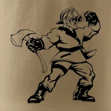 Hasič stojaci - nápis hasiči - Veľký nápis na chrbte