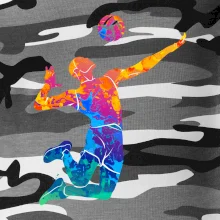 Volejbalista splash s loptou