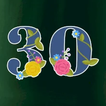 Kvetinové číslo kreslené - 30