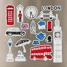 Velká Británie - kreslené ikonky