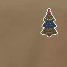 Folklór na prsníku vianočný stromček