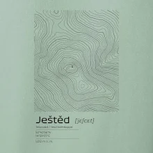 Ještěd - vrstevnice v obdĺžniku