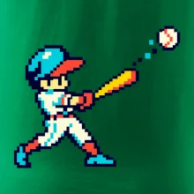 Baseballový hráč pixel art