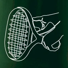 Tenisová raketa jedným ťahom Tenisová raketa jedným ťahom