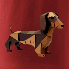 Jazvečík - zlepený z papiera