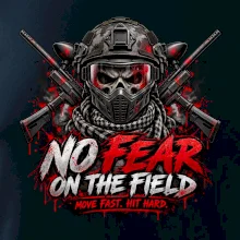 Lebka bojovníka – No Fear paintball