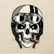 Motorkárska helma a cigara