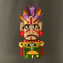 Mayová maska s perím