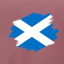 Škótska vlajka kreslená štetcom