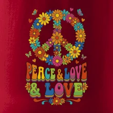 Peace and love - na výšku s květy