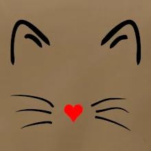 Mačka - srdce namiesto nosa