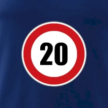 Dopravná značka - obmedzenie rýchlosti 20