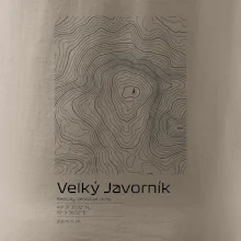 Velký Javorník (Beskydy) - vrstevnice v obdĺžniku