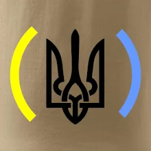 Ukrajina trojzubec s farbami