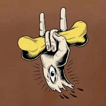 Rocková ruka kosť a oko