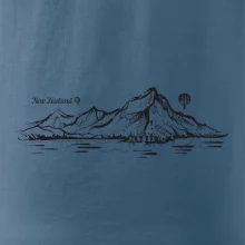 Nový Zéland nápis a hory Aoraki - Mount Cook