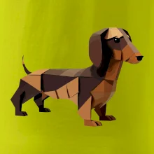 Jazvečík - zlepený z papiera