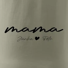 Mama - tričko menami deti písacie