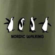 Nordic walking tučniaky - kreslený