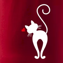 Zamilovaná mačka zozadu