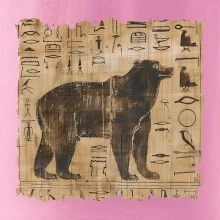 Egyptské hieroglyfy medveď