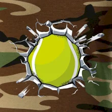 Tenisová loptička v triku