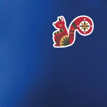 Folklór na prsníku veverička