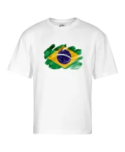 Brazília vlajka vodovej farby