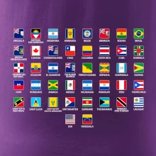 Vlajky štátov - Amerika