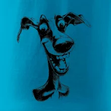 Čiernobiela karikatúra chrt