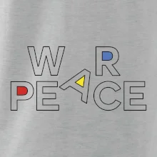 War, peace - farebný nápis