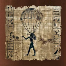 Egyptské hieroglyfy parašutista