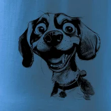 Čiernobiela karikatúra bígl