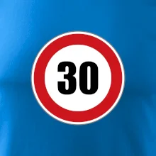 Dopravná značka - obmedzenie rýchlosti 30