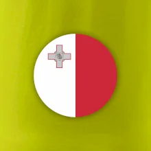 Vlajka Malta okrúhla veľká