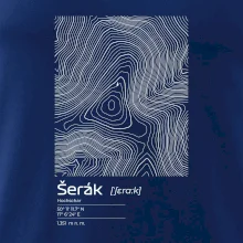 Šerák - vrstevnice v obdĺžniku